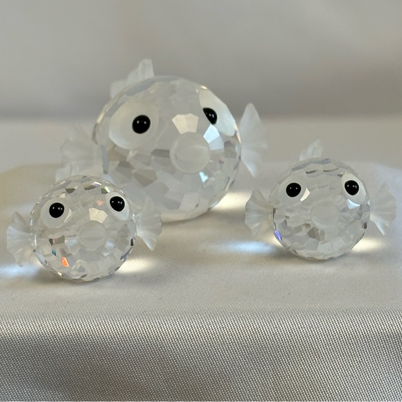 Swarovski Other - Swarovski Crystal Figurines Blowfish Retired- set of three .